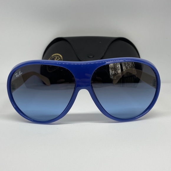 Ray-Ban Aviator Sunglasses- Blue w/ blue lenses. - Picture 3 of 5